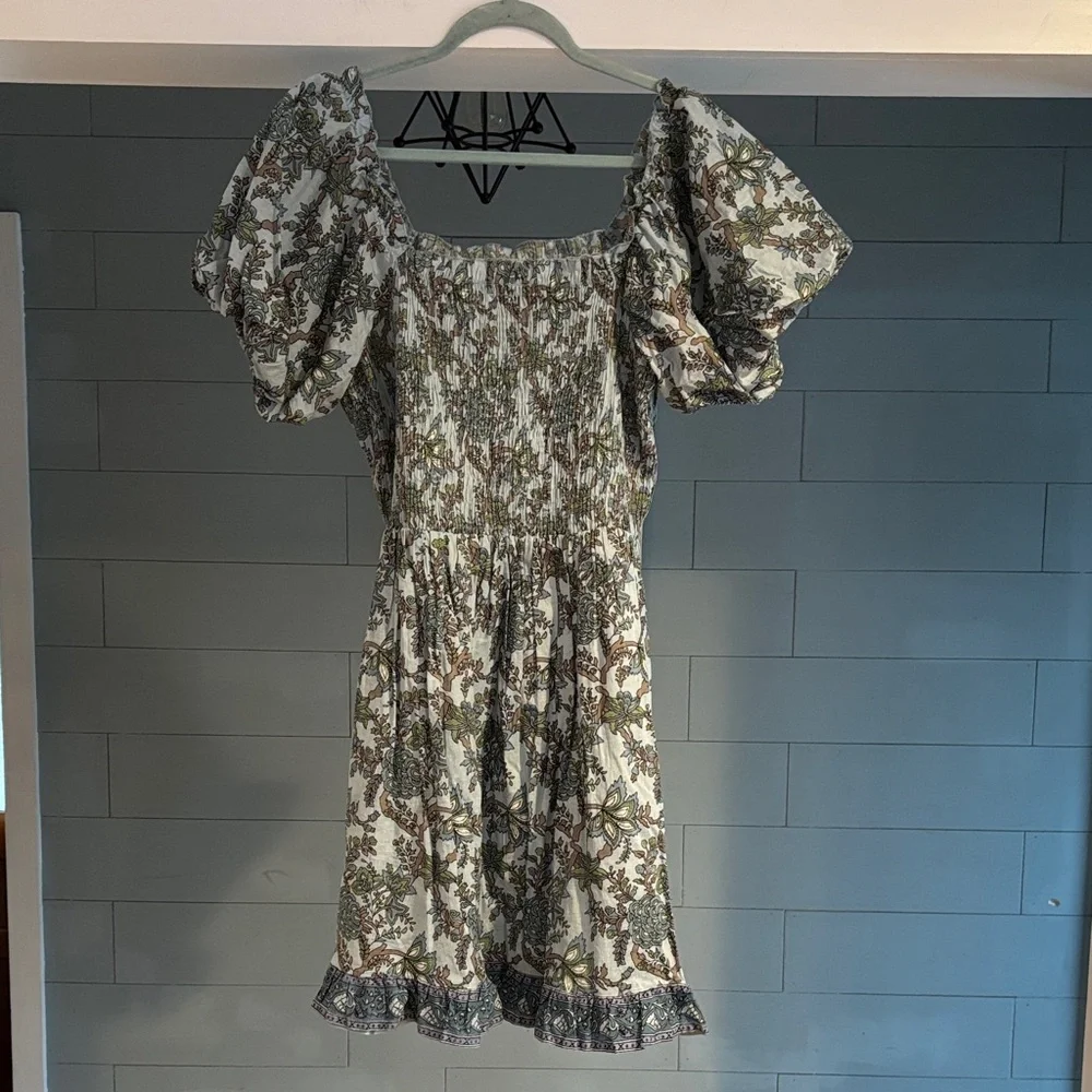 Myra Bag Green Floral Mini Dress